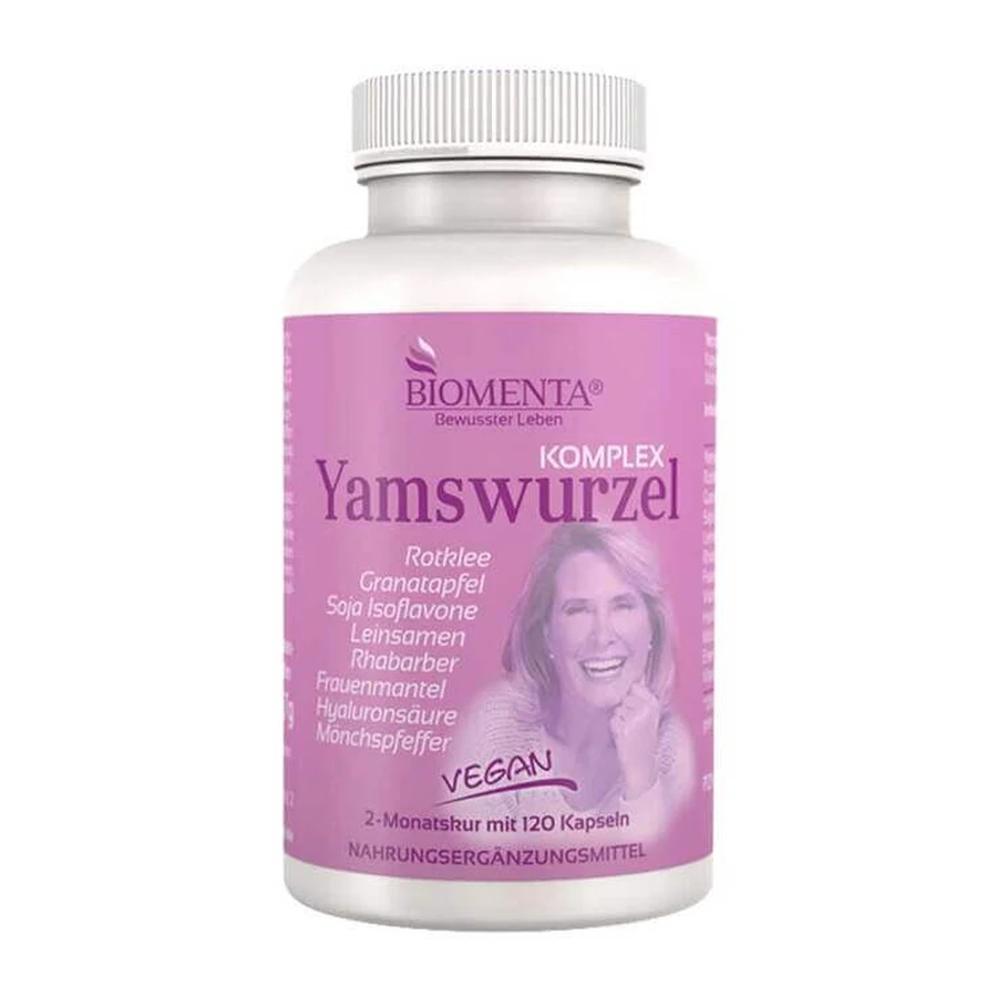 Capsule con complesso di radice di yam Biomenta, 120 capsule