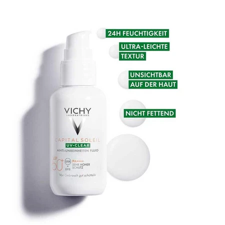 Vichy Capital Soleil UV-Clear SPF 50+, 2 x 40 ml de líquido