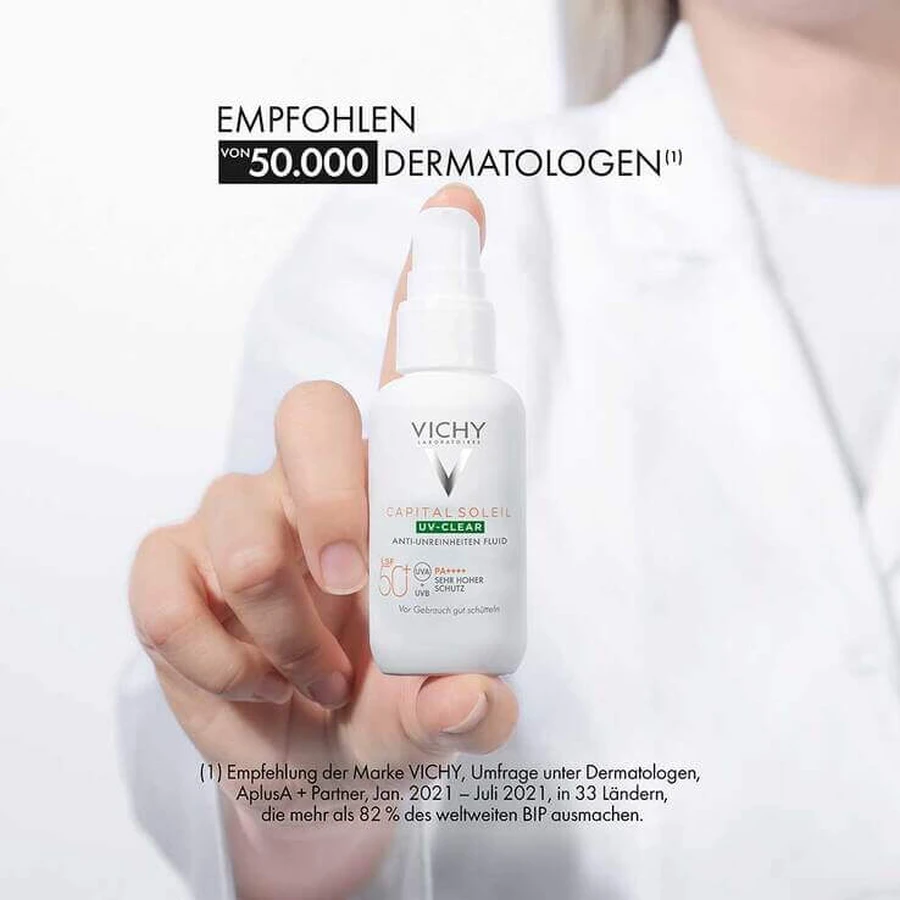 Vichy Capital Soleil UV-Clear SPF 50+, 2 x 40 ml de líquido