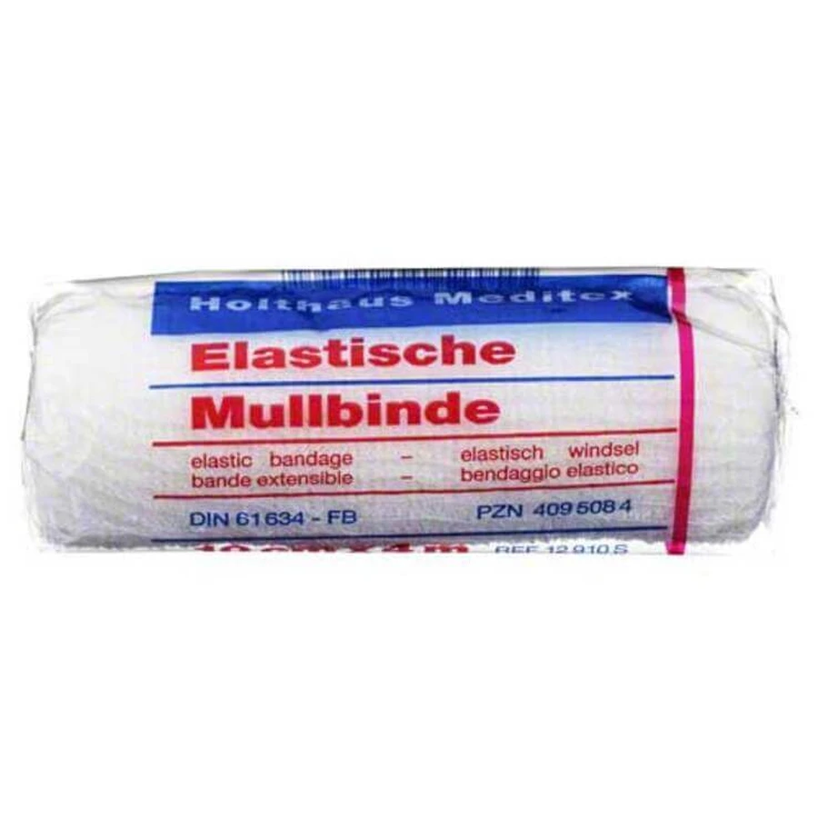 Elastische gaasverbanden, 4 m x 10 cm, 1 rol