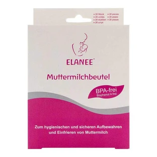 Pungi pentru lapte matern Elanee 180 ml, 20 buc., fără dată de expirare