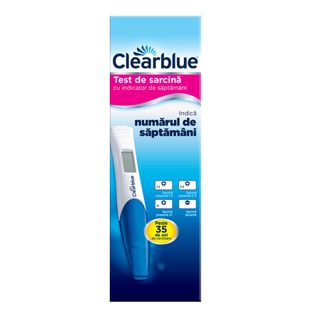 Prueba de embarazo con indicador de semana, 1 ud., Clearblue