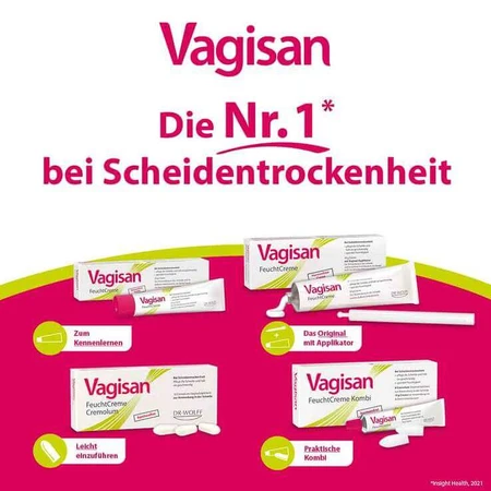 Vagisan Moisturizing Cream, 2 x 50 g