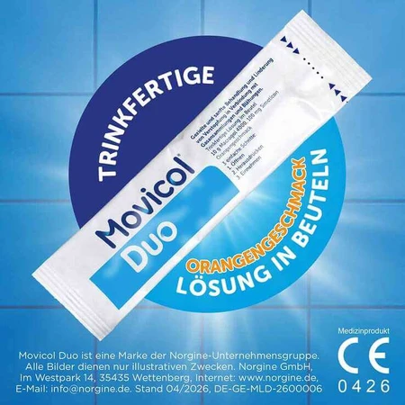 Movicol Duo, soluție gata de consum în plicuri, 20 de plicuri, soluție orală