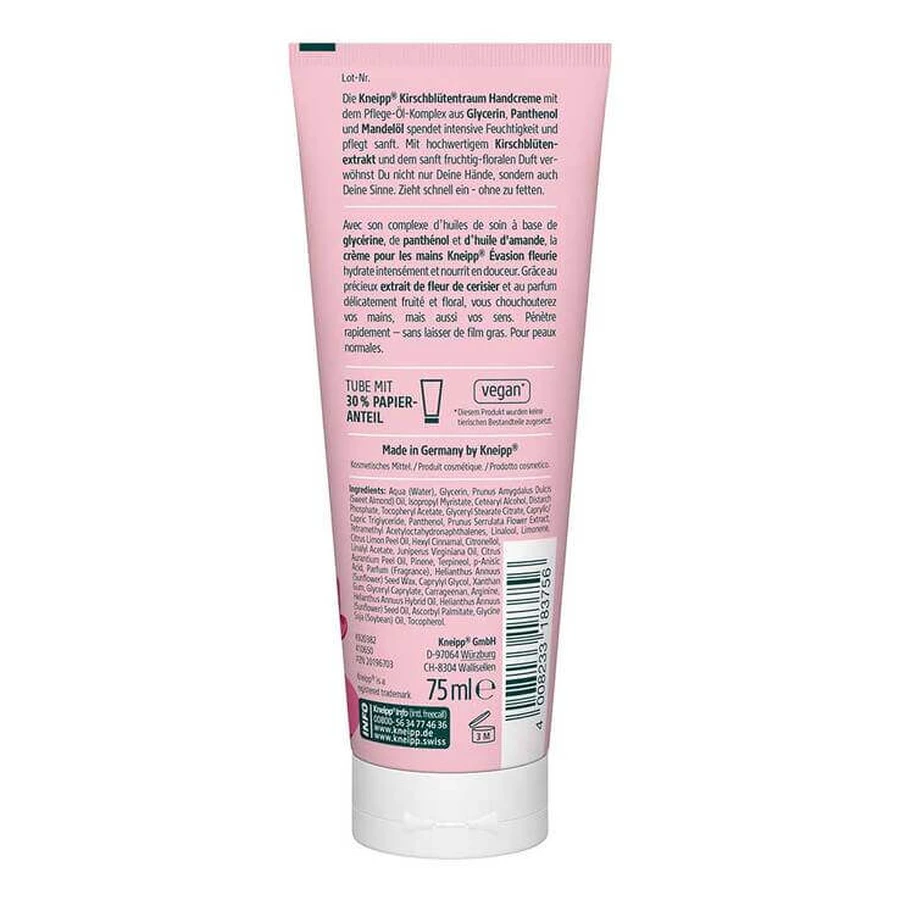 Kneipp Cherry Blossom Dream Hand Cream, 75 ml cream