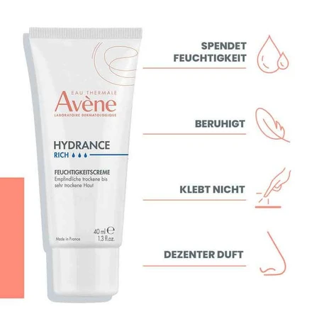 Avene Hydrance Rich Moisturizing Cream, 2x40 ml cream