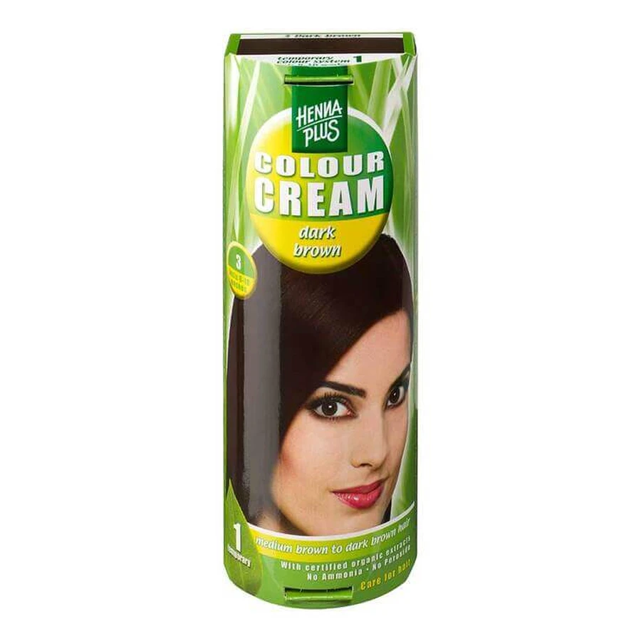 Hennaplus Colour Cream Dark Brown 3, 60 ml Creme