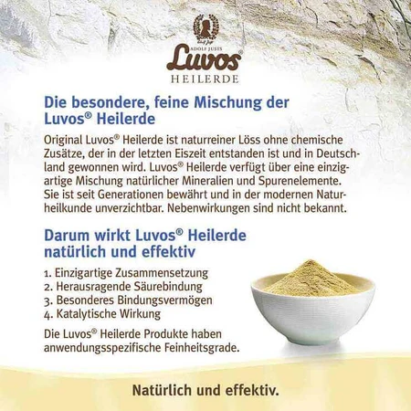 Luvos® Argilla curativa 2, extrafine, 800 g in polvere
