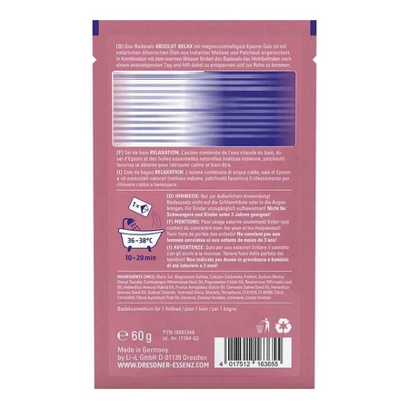 DE Săruri de baie „Absolut Relax” cu sare Epsom, 60 g pentru baie
