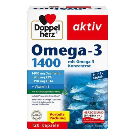 Doppelherz Omega-3 1.400 de capsule, 3 x 120 de capsule
