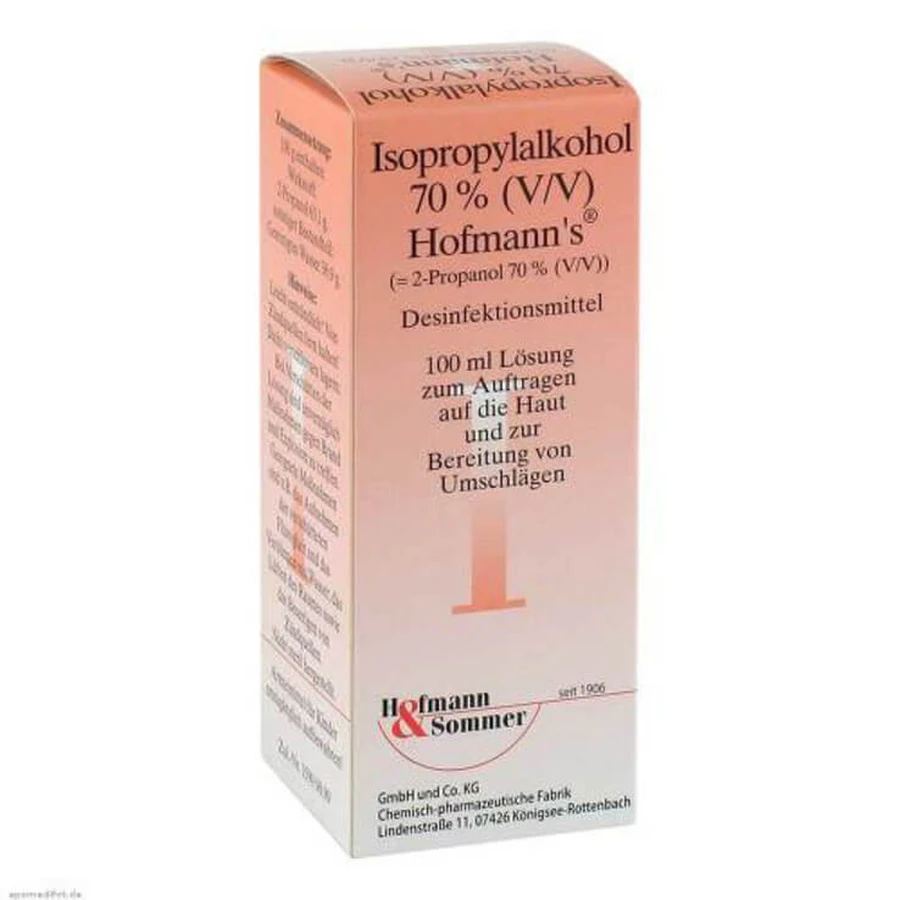 Alcool isopropilico al 70% v/v della Hofmann's, soluzione da 200 ml