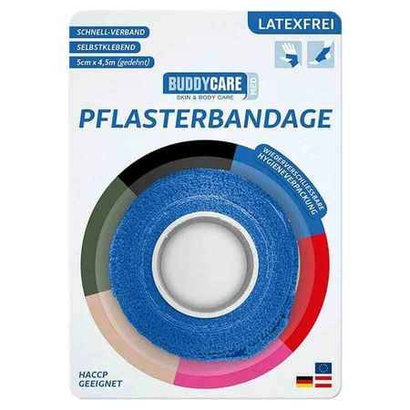 Latexvrij Buddycare Med Blue hechtpleister, 1 stuk, zolang de voorraad strekt