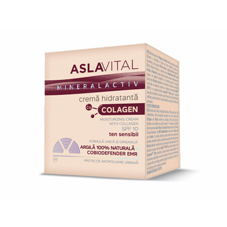 Collagen Moisturizing Cream SPF 10 Mineralactiv, 50 ml, AslaVital