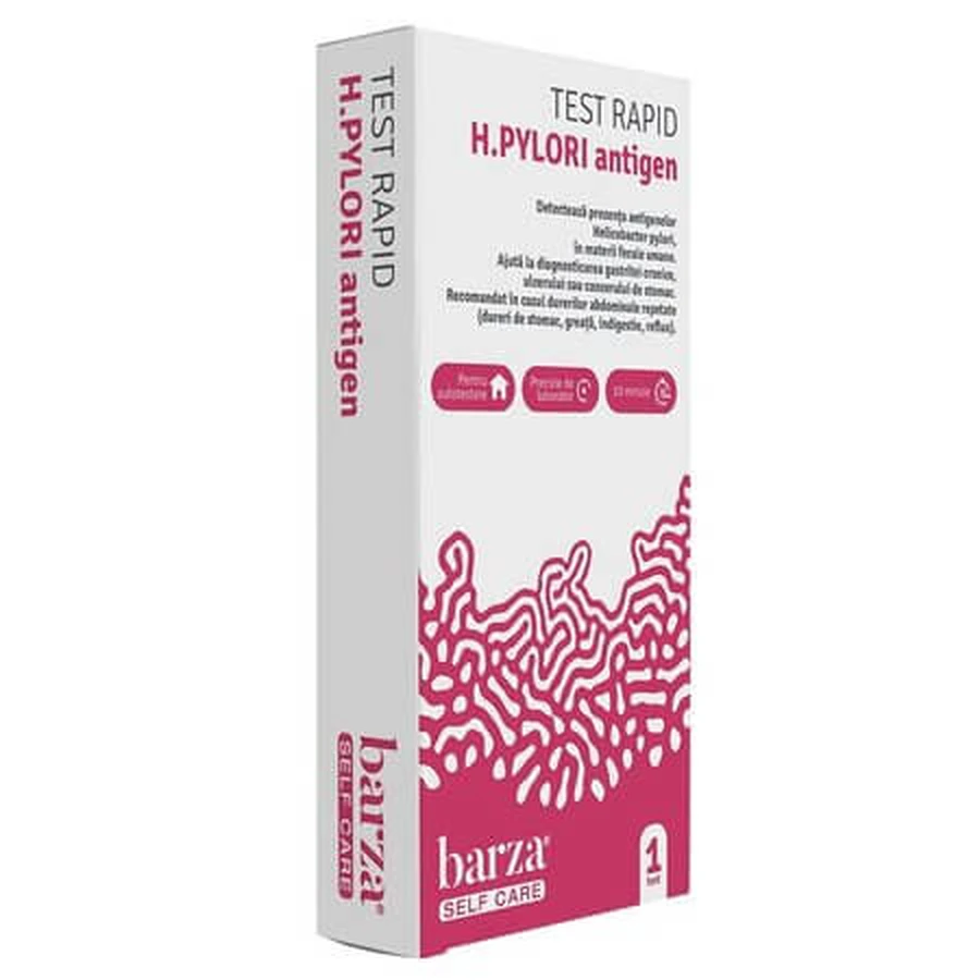 Szybki test na obecność antygenu Helicobacter pylori, 1 szt., Barza: ceny i cechy