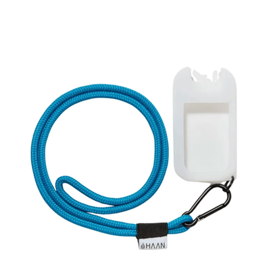 Zakje voor handdesinfectiemiddel met trekkoord, blauw, Haan