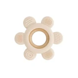 Silicone and Wood Teething Toy for Babies, Sand, 3 months+, Jane