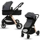 Poussette convertible 2-en-1 Elite, grise, AppeKids