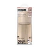 Biberón de silicona con tetina SX PRo Soft de flujo medio, Color Essence, beige, a partir de los 3 meses, 240 ml, Suavinex