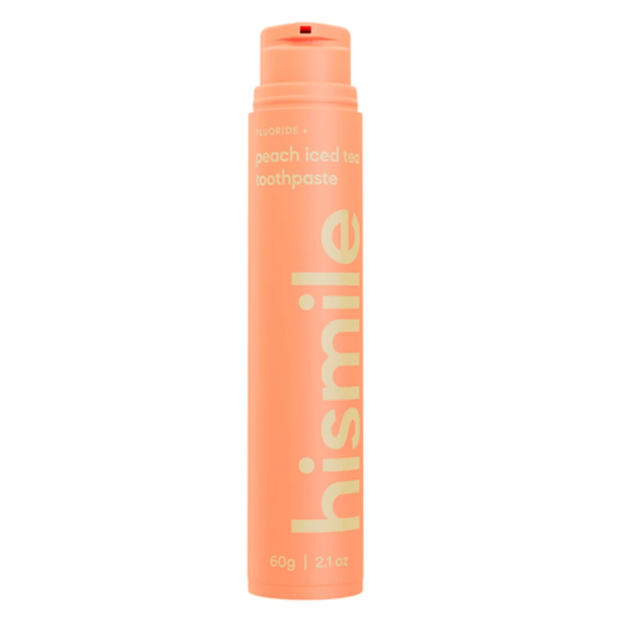Pasta de dinti cu fluor, Peach Iced Tea, 60 g, Hismile