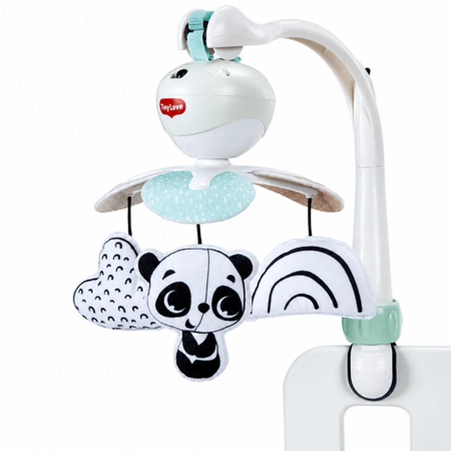 Carusel Muzical Mobil 3-In-1, Take-Along - Black & White Decor, 0 luni+, Tiny Love