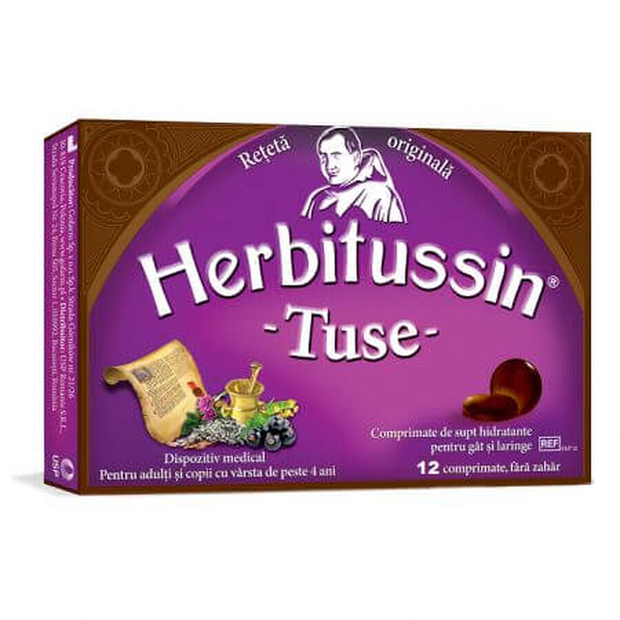 Herbitussin Tos, 12 comprimidos, USP Rumanía