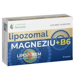 Liposomaal magnesium + vitamine B6, 30 capsules, Remedia