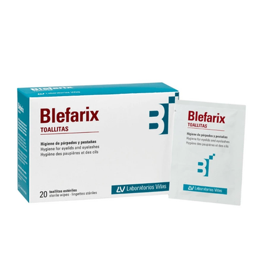 Salviettine sterili per l'igiene delle palpebre e delle ciglia, 20 pezzi, Blefarix