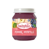 Eco Puree, jabłka i jagody, od 6. miesiąca życia, 130 g, Babybio