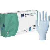 Nitrile examination gloves with a natural oat fiber lining, powder-free, Size S, Blue, 100 pieces, Abena