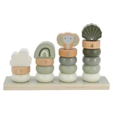 Stackable Wooden Toy, Olive Green, 18 months+, Label Label