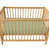 Cearceaf cu elastic dublat 2 in 1 din bumbac, cu interior impermeabil, 60x120 cm, Verde, Twindeco