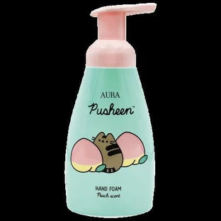 Savon moussant pour les mains Pusheen à la pêche, 300 ml, Aura