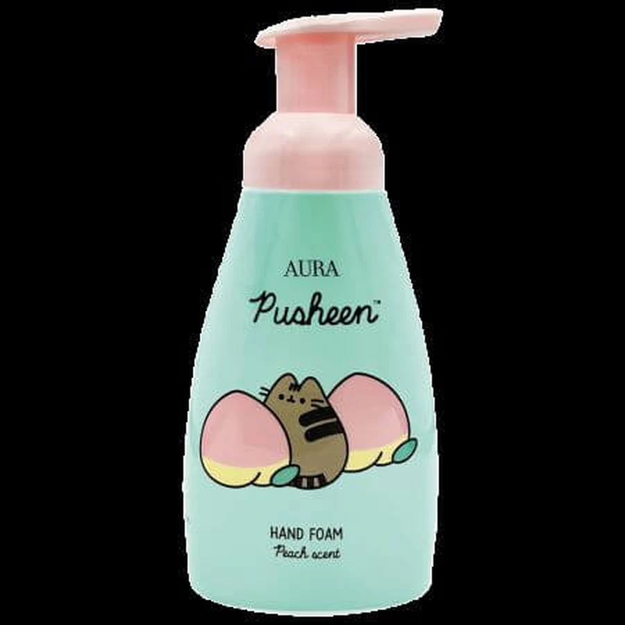 Savon moussant pour les mains Pusheen à la pêche, 300 ml, Aura