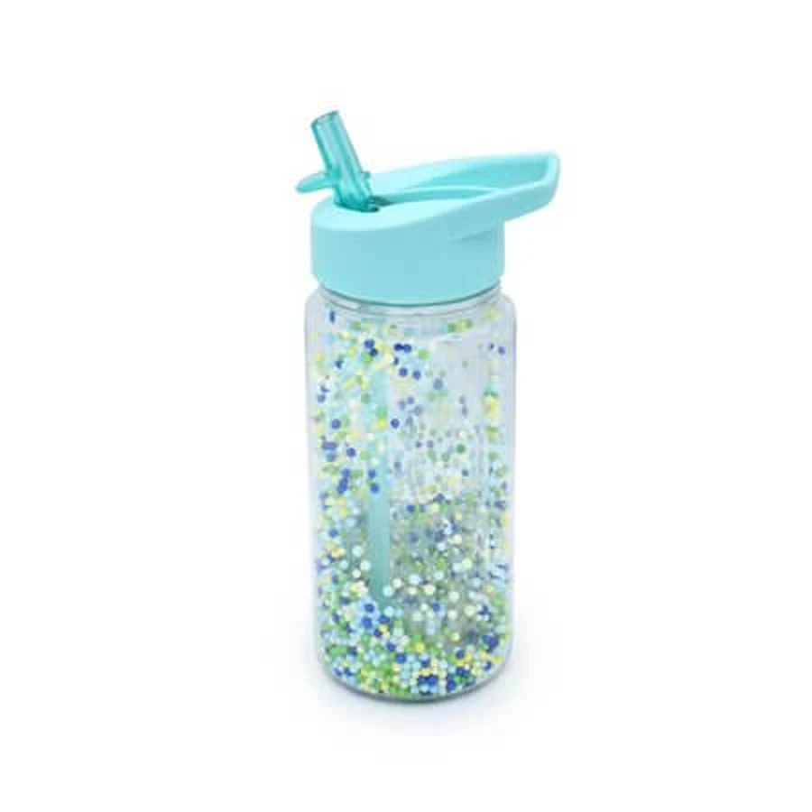 Botella de agua de doble pared con bolitas de espuma, azul, 300 ml, Melii