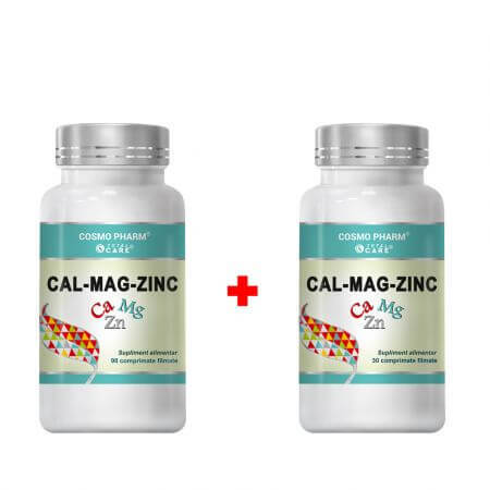 Cal Mag Zinc Envase, 90 + 30 comprimidos recubiertos con película, Cosmopharm