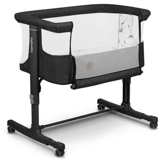 Patut Co-sleeper 3 in 1 Aurora, pana la 9 Kg, 85 x 60 x 66 cm, Gri inchis, 0 luni+, Lionelo