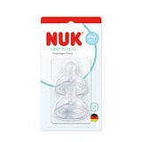 First Choice S-Flow Silikon-Schnuller, ab 0 Monaten, 2er-Pack, Nuk