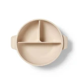 Plato de silicona con ventosa y tapa, color beige, a partir de los 6 meses, Babyono