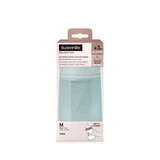 Biberón de silicona con tetina SX PRo Soft de flujo medio, Color Essence, azul, a partir de los 3 meses, 240 ml, Suavinex