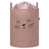 Cos pliabil pentru depozitare, Pink, Fluffy Toy Boucle Cat, 43 L, Sipo