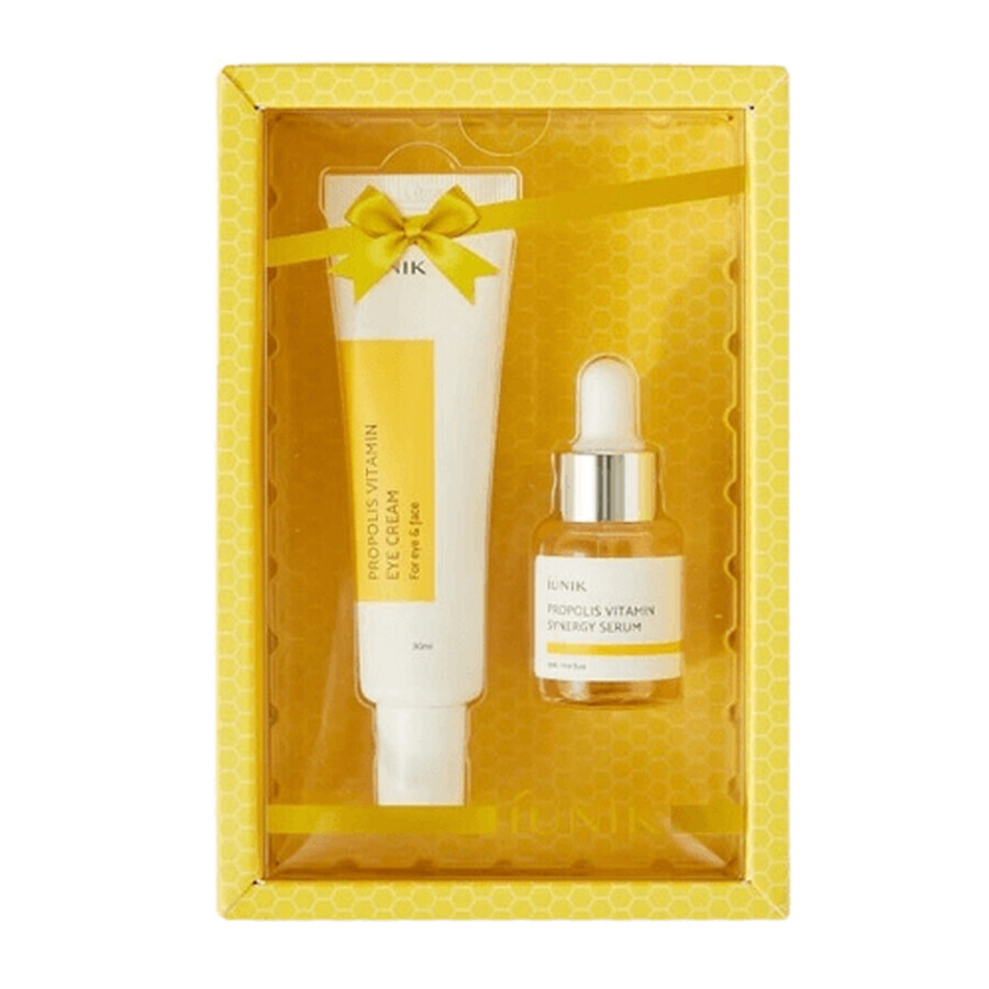 Propolis Vitamin Augencreme 30 ml + Gesichtsserum 15 ml, Iunik