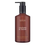 Vloeibare hand- en lichaamszeep met leer- en cedergeur, 300 ml, Scottish Fine Soaps