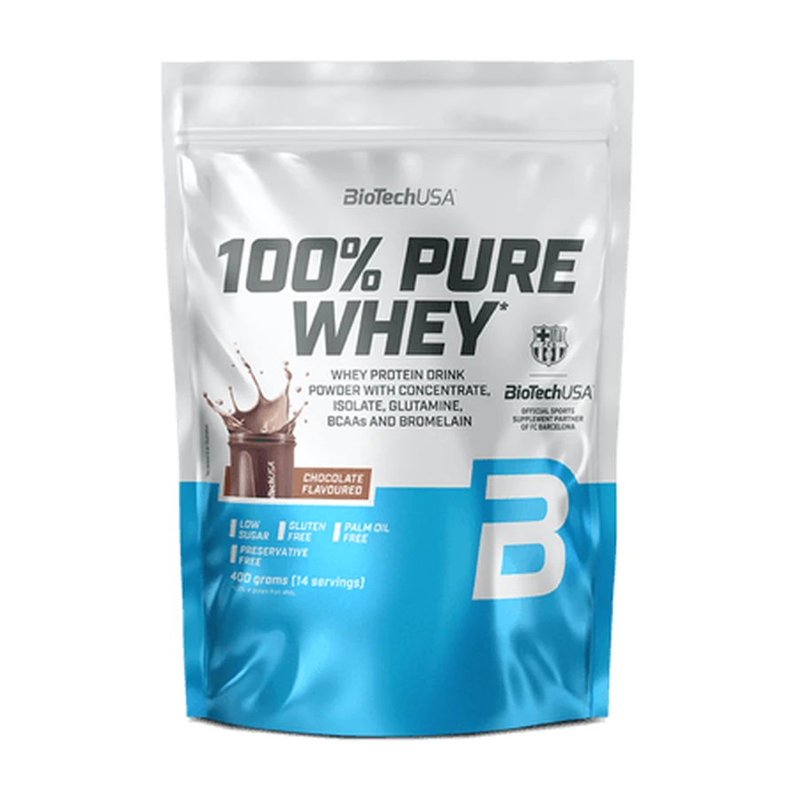 100% Pure Whey Protein Shake, Chocolate, 400 g, BioTechUSA