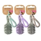 Mini spazzola per capelli con portachiavi in fibra naturale, colori assortiti, 1 pezzo, Beter