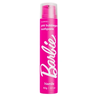 Dentifricio al fluoro, rosa Barbie, Bubble Gum, 60 g, Hismile