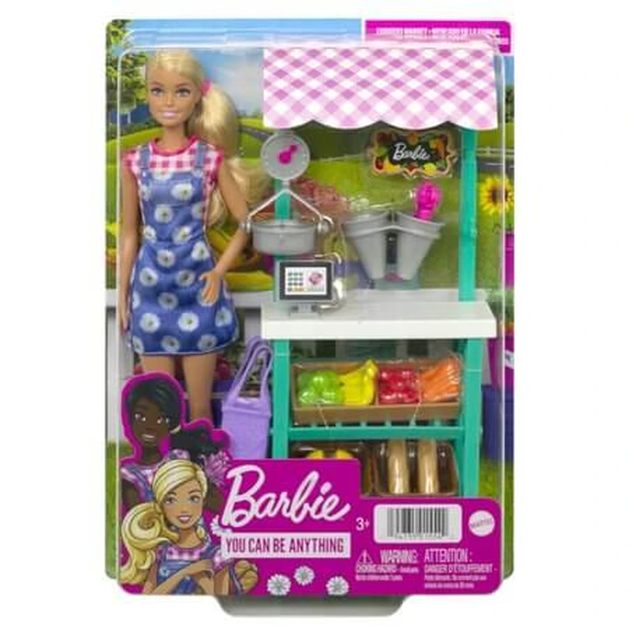 Lalka Barbie „You Can Be” – sprzedawczyni na targu, od 3 lat, Mattel: ceny i cechy