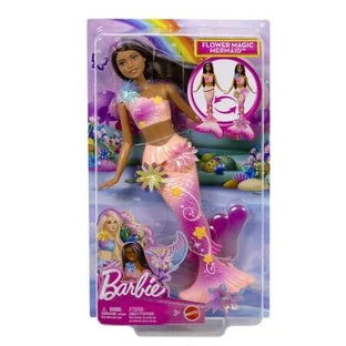 Lalka Barbie, „Magiczna syrenka z kwiatem”, od 3 lat, Mattel