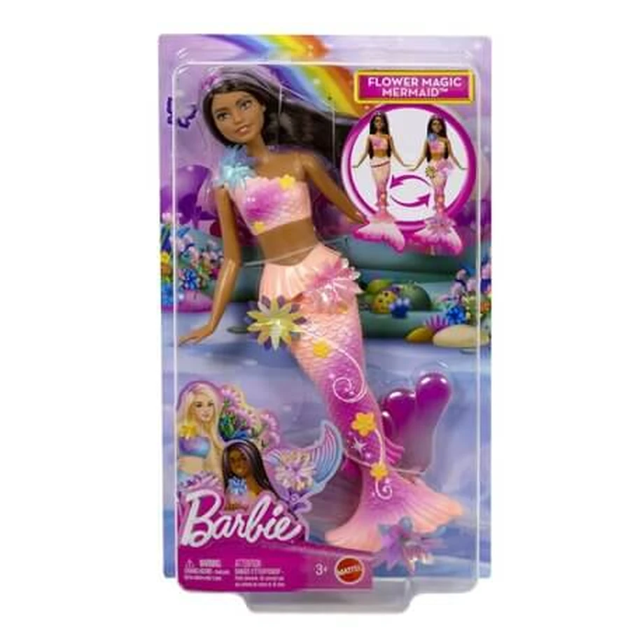 Lalka Barbie, „Magiczna syrenka z kwiatem”, od 3 lat, Mattel: ceny i cechy