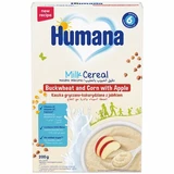 Cereales con leche, trigo sarraceno, maíz y manzana, Monday+, 200 g, Humana