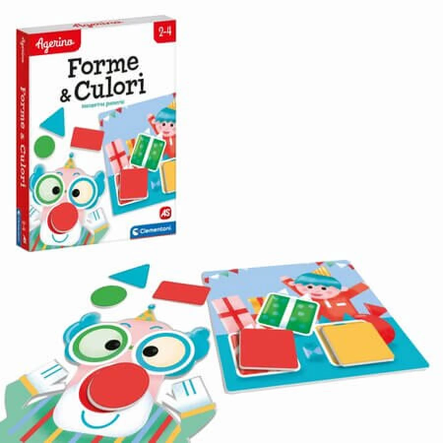 Agerino interactief leerzaam spel: Vormen en kleuren, leeftijd 2–4 jaar, Clementoni